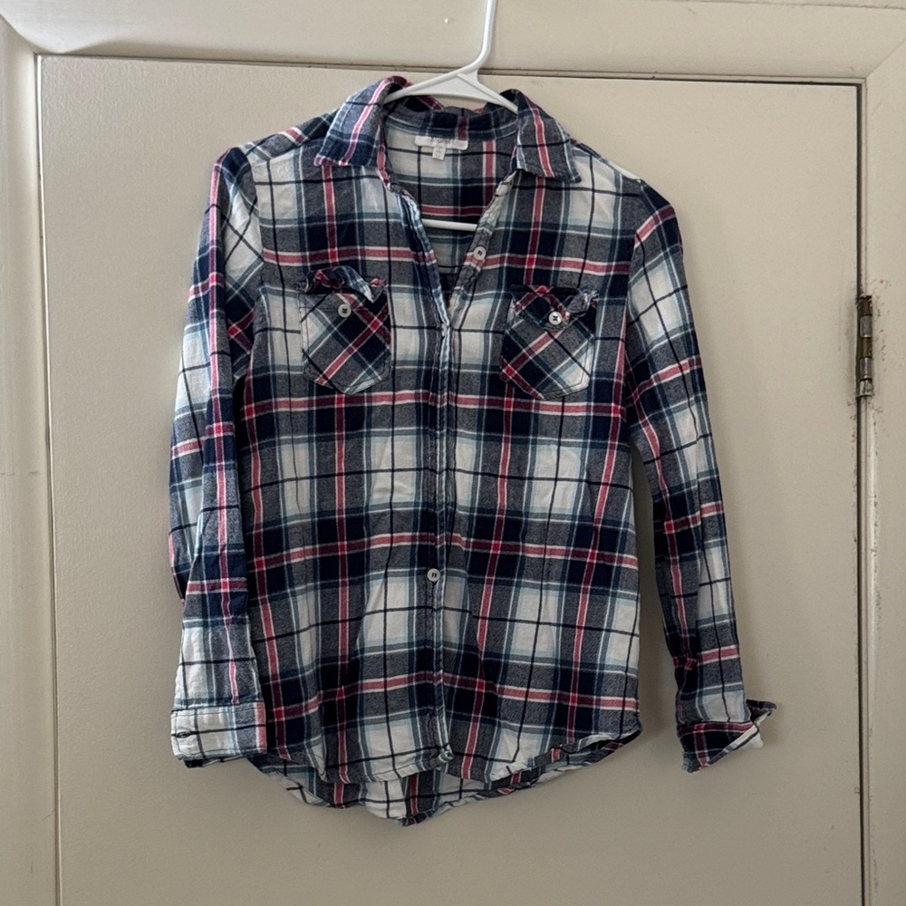 Plaid Button-Down Shirt